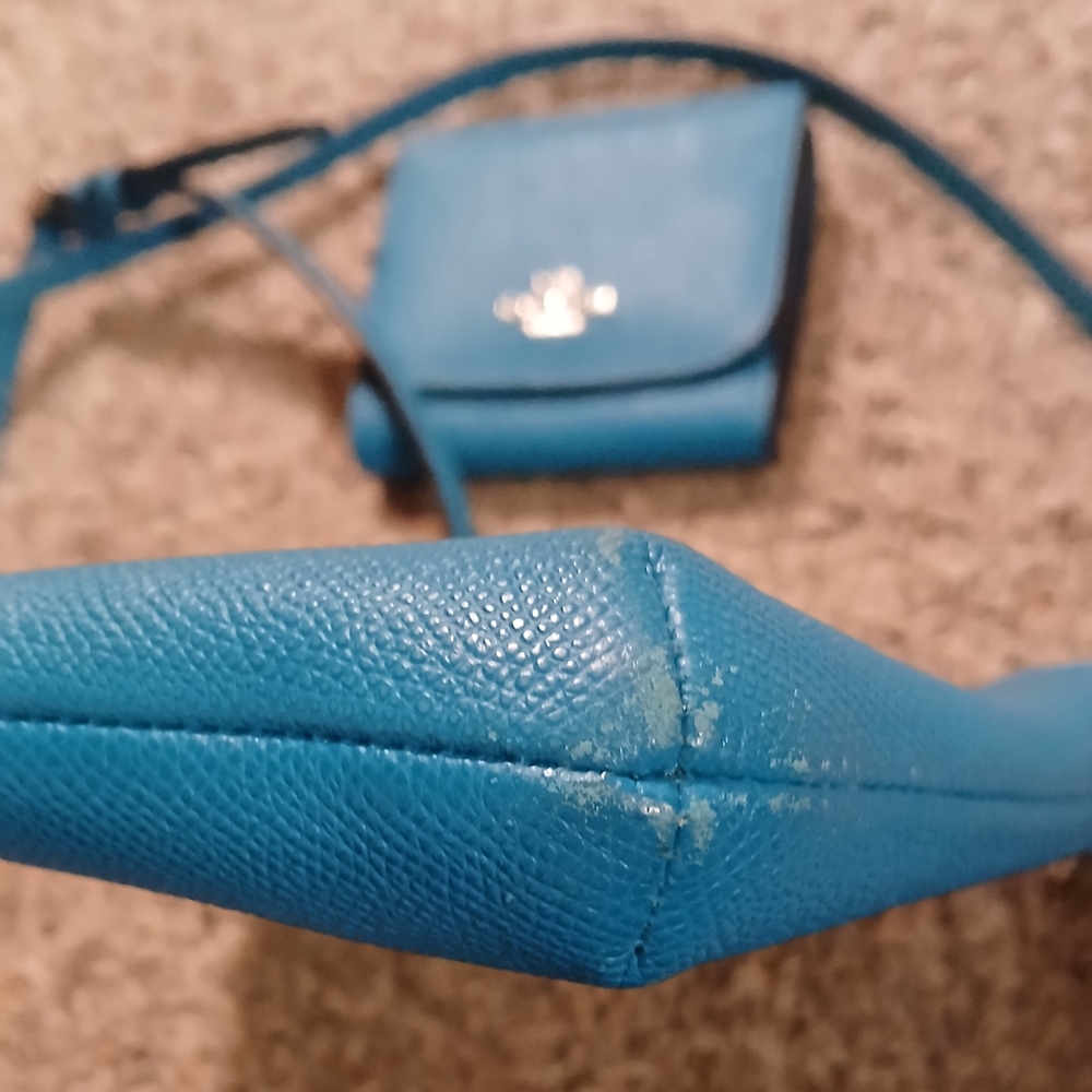 Coach Vibrant Blue Crossbody Bag and Wallet - Picture 7 of 16